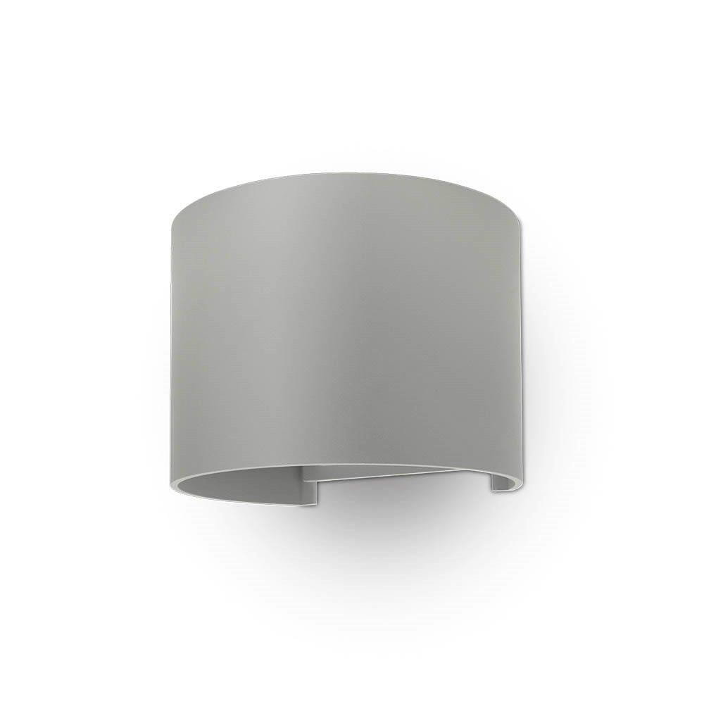 V-tac kinkiet zewnętrzny LED VT-759 6W 3000K 660lm szary okrągły IP65 A+ SKU 7083 7083