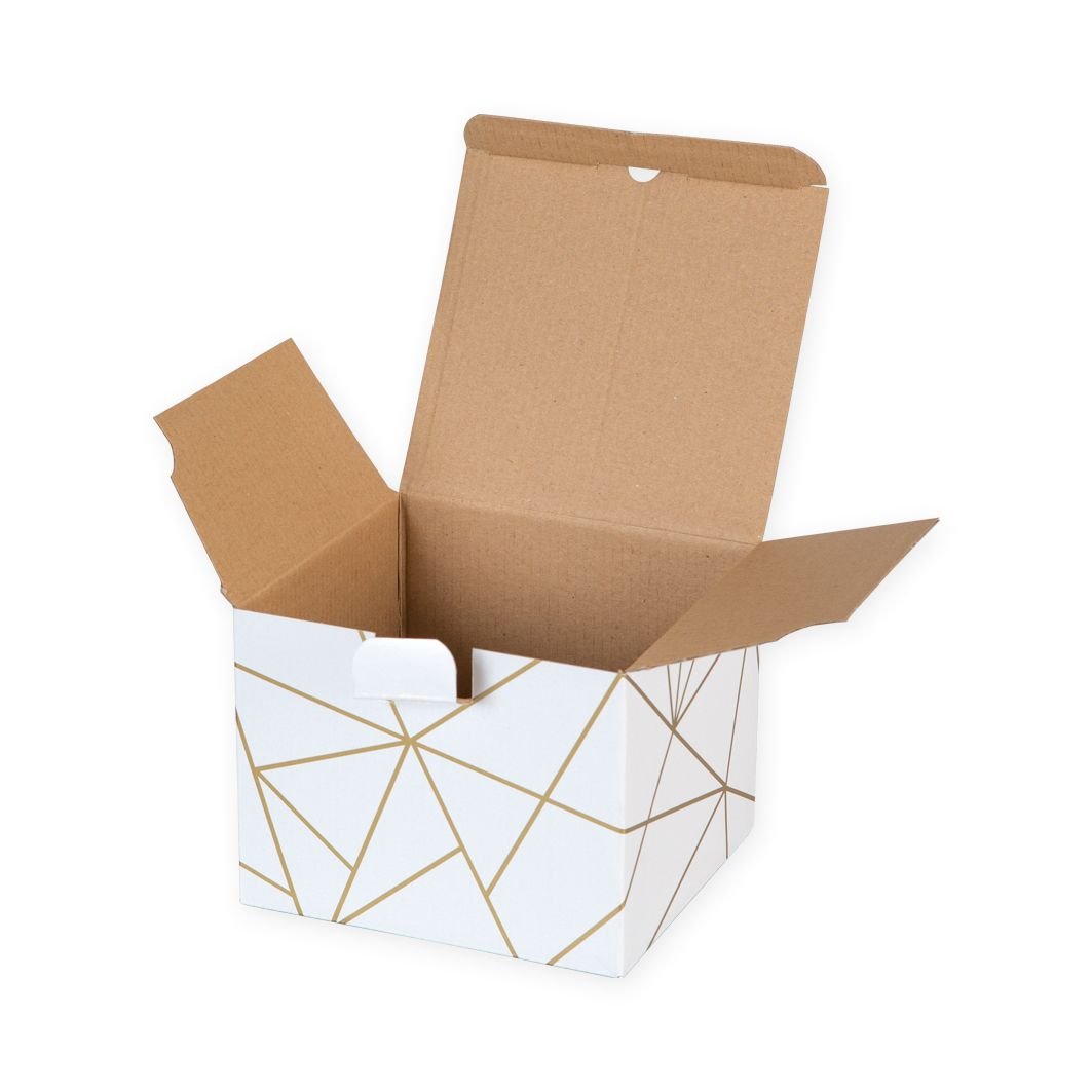 Pudełko Fasonowe Na Kubek Ze Złotym Nadrukiem