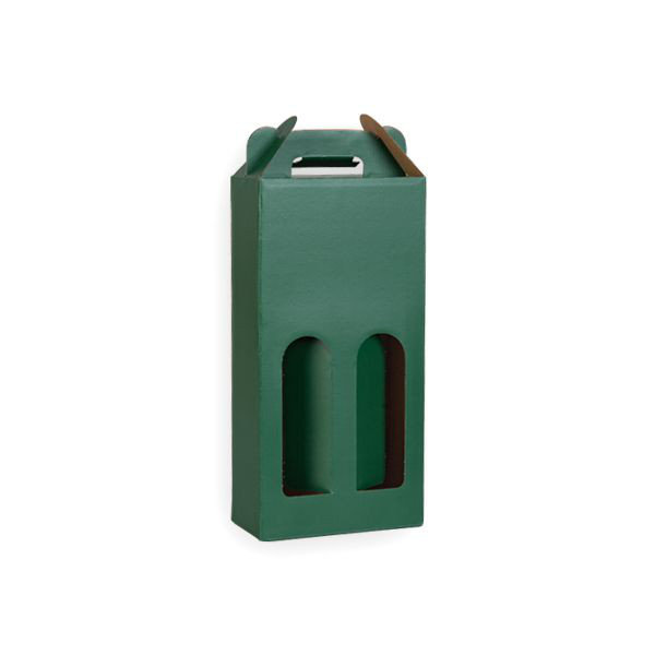 Pudełko Opakowanie Na 2 Butelki Wina Zielone