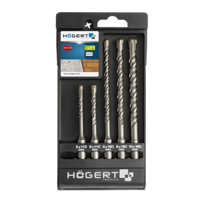 hogert technik Wiertła do betonu SDS+ zestaw 5 szt. HT6D370 HT6D370
