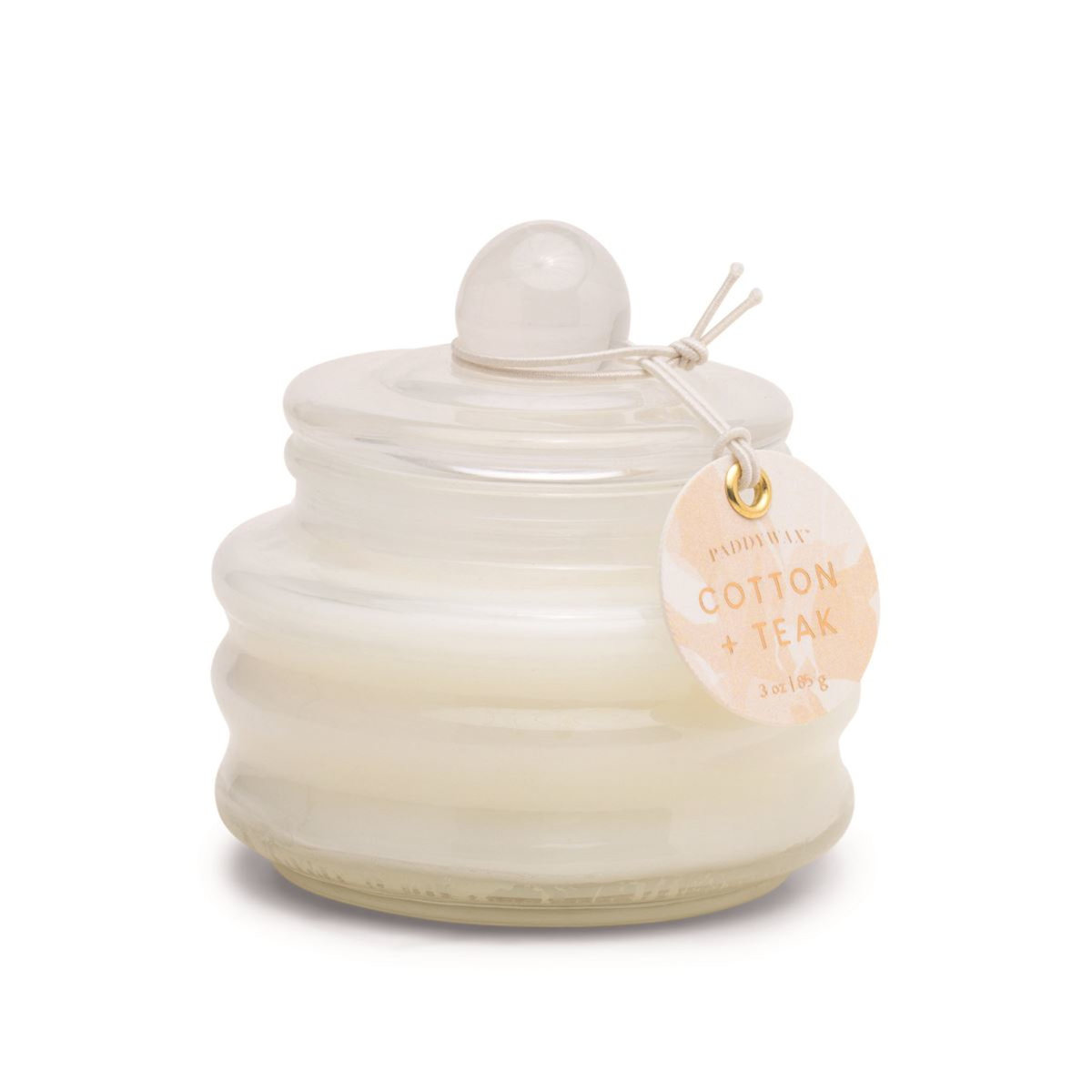 Świeca Szklana 'Beam' Bawełna&Teak 85G Paddywax