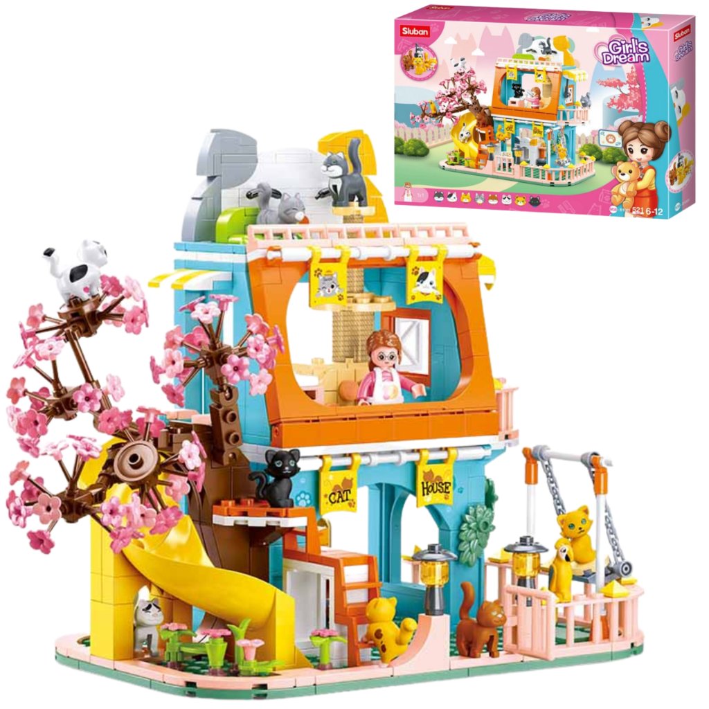 Klocki Sluban Domek Na Drzewie Zwierzęta Friends Girls Dream 521 El.