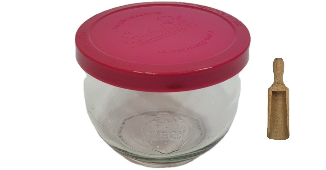 Zestaw Słoików Weck Pojemność 580 Ml Średnica 100mm 12 Sztuk + Silikonowe Wieka, Miarka / Weck