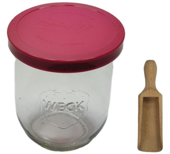 Zestaw Słoików Weck Pojemność 1062 Ml Średnica 100mm 12 Sztuk + Silikonowe Wieka, Miarka / Weck