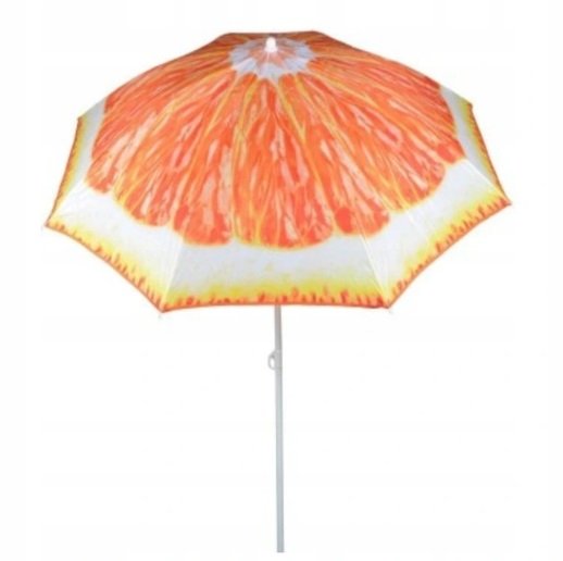 Parasol Ogrodowy Plażowy Poly 180 cm Wzór Pomarańcza