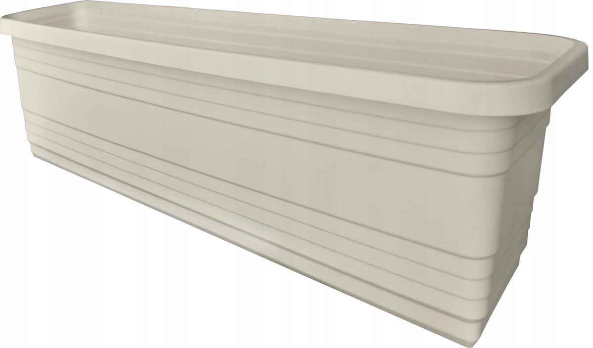 LAMELA Skrzynka balkonowa Bona 50 x 17.5 cm plastikowa kremowa