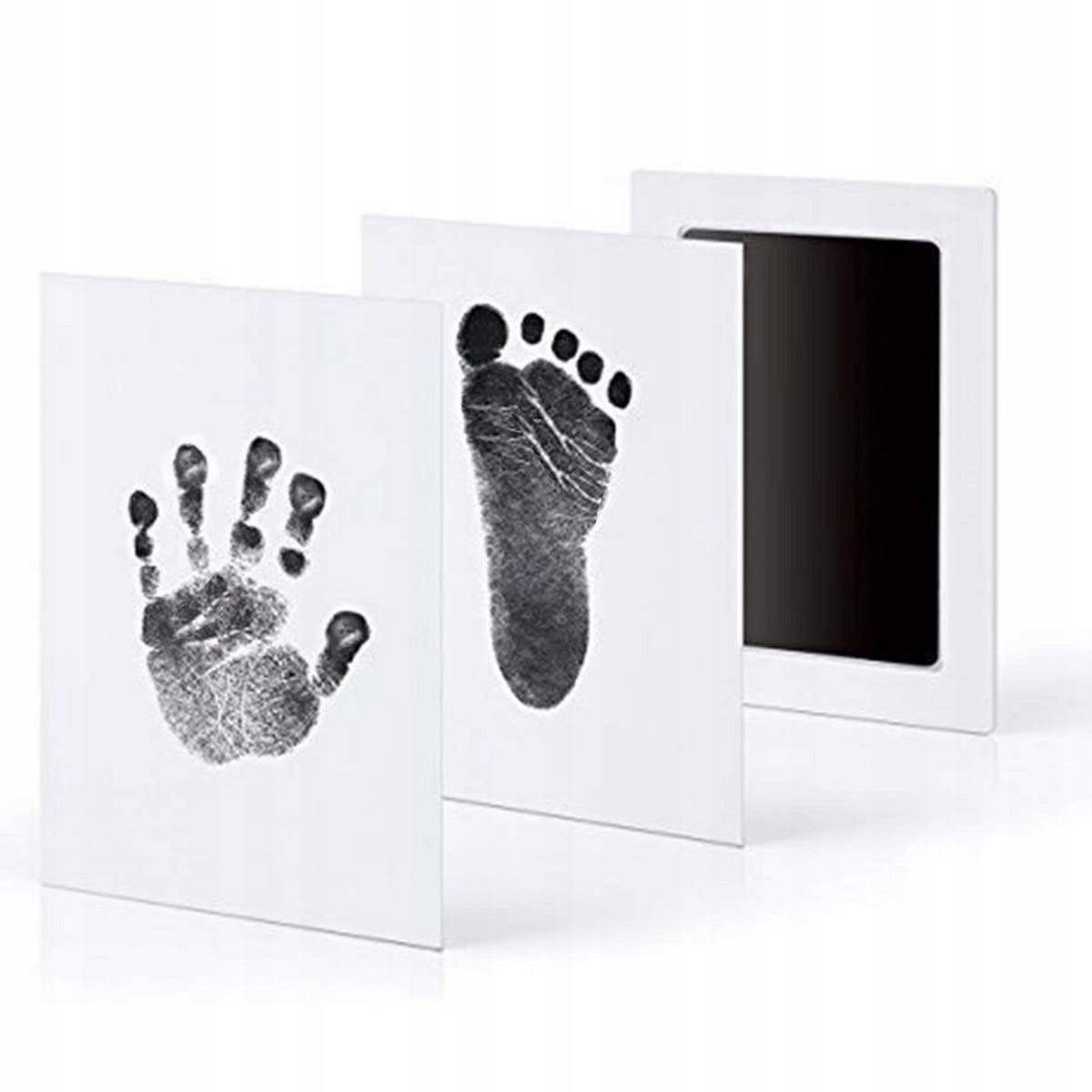 Tusz Farbka Odcisk Dłoni Stópek Czarny Dziecka