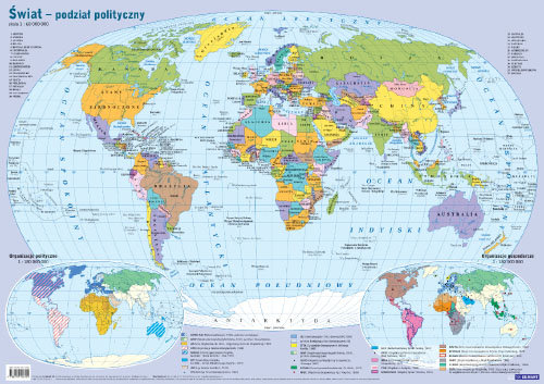 Mapa w tubie: Świat - polityczna