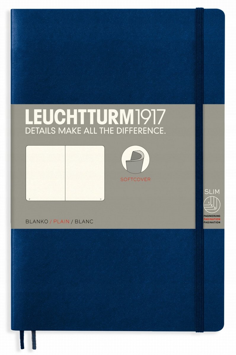Leuchtturm 1917 notatnik Soft Cover paperback, morski