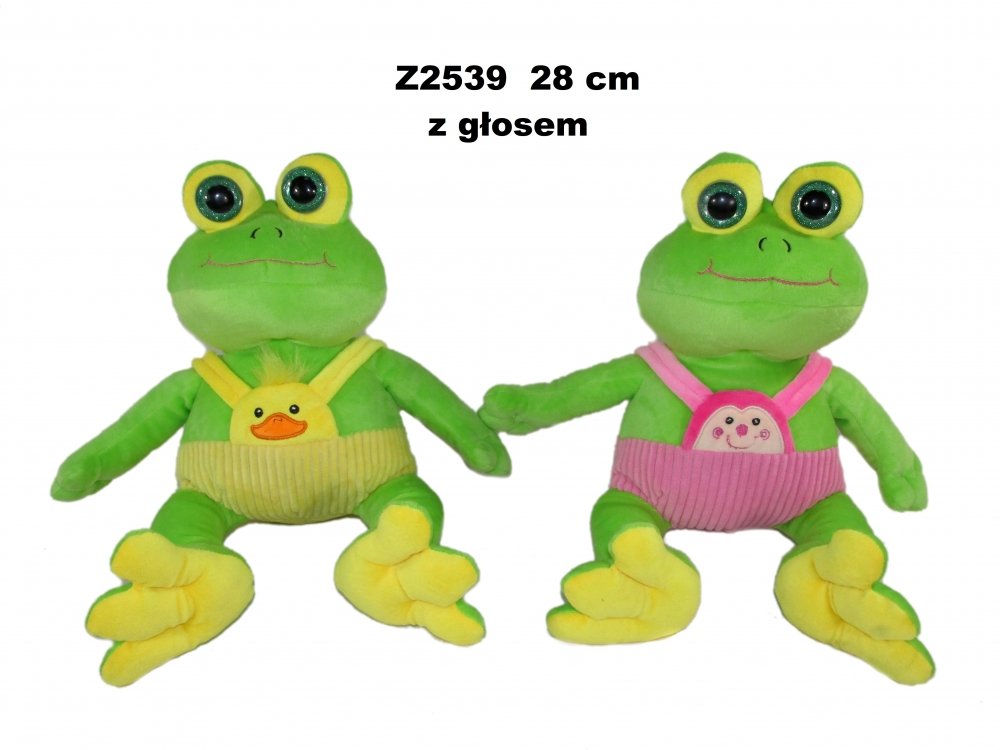 PLUSZAK ZABA Z GLOSEM 28CM SIEDZACA W SPODENKACH Sun-Day