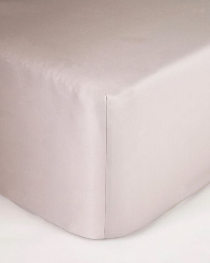 Prześcieradło satynowe z gumką, Maro Home, Beżowy, 140x200x25 cm