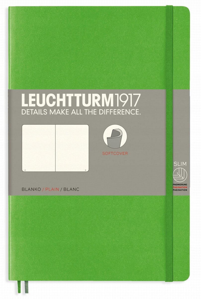Leuchtturm 1917 notatnik Soft Cover paperback, zielony (Fresh Green)