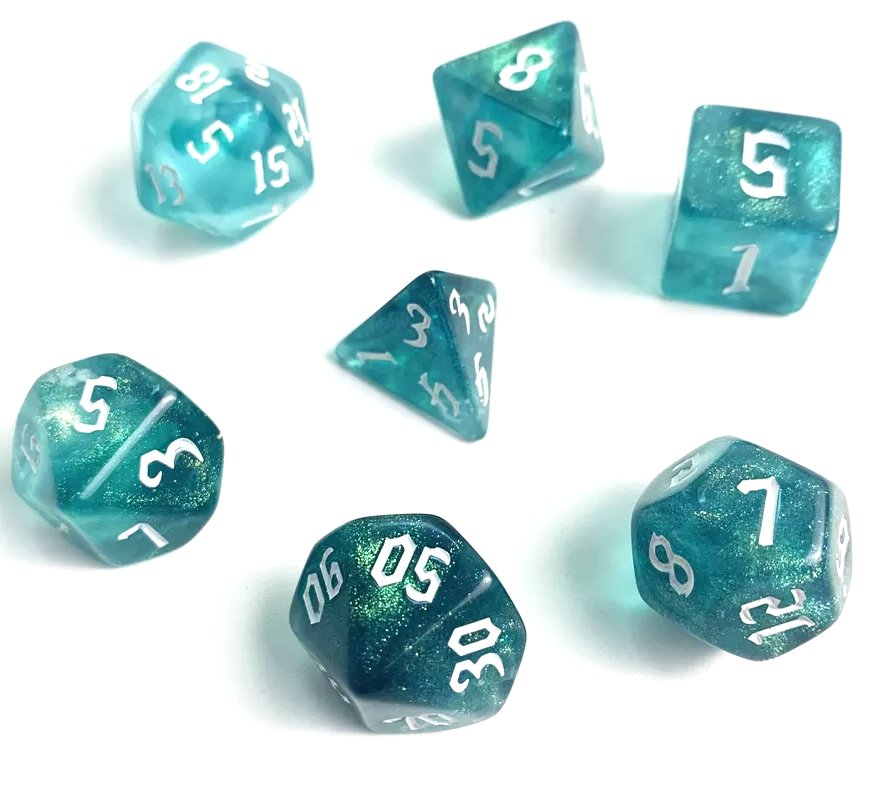 Kostki Rpg Pieśń Syreny Zestaw 7 Kości Kostek