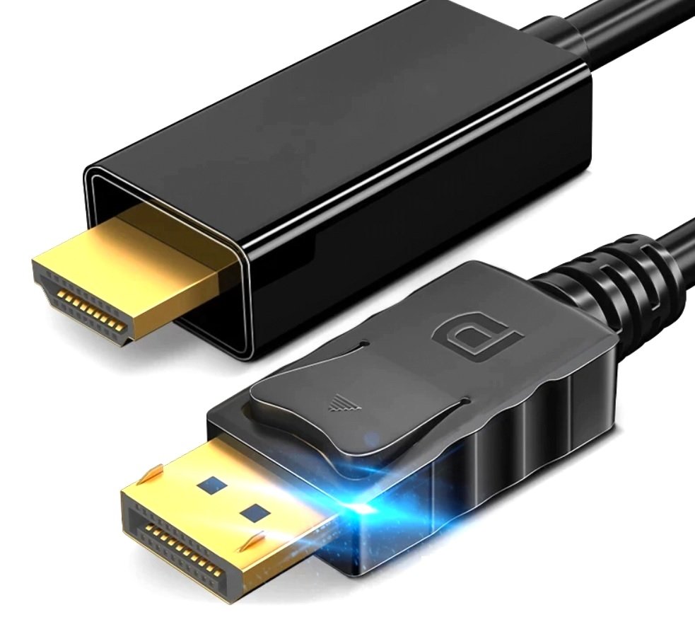 Kabel Przewód Displayport Do Hdmi 4K Dp-Hdmi 1.8M
