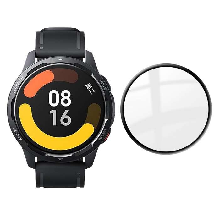 Szkło Hybrydowe Full Glue 5D Do Xiaomi Mi Watch Color Czarny