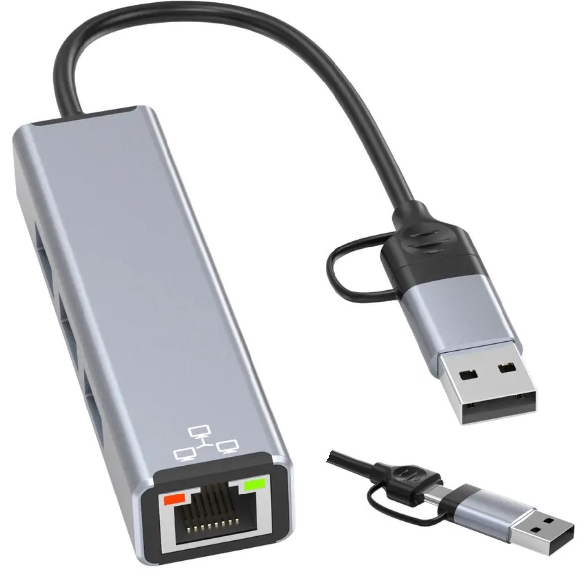 Karta Sieciowa Usb-C Hub Lan Usb 3.0 100 Mbps Rj45