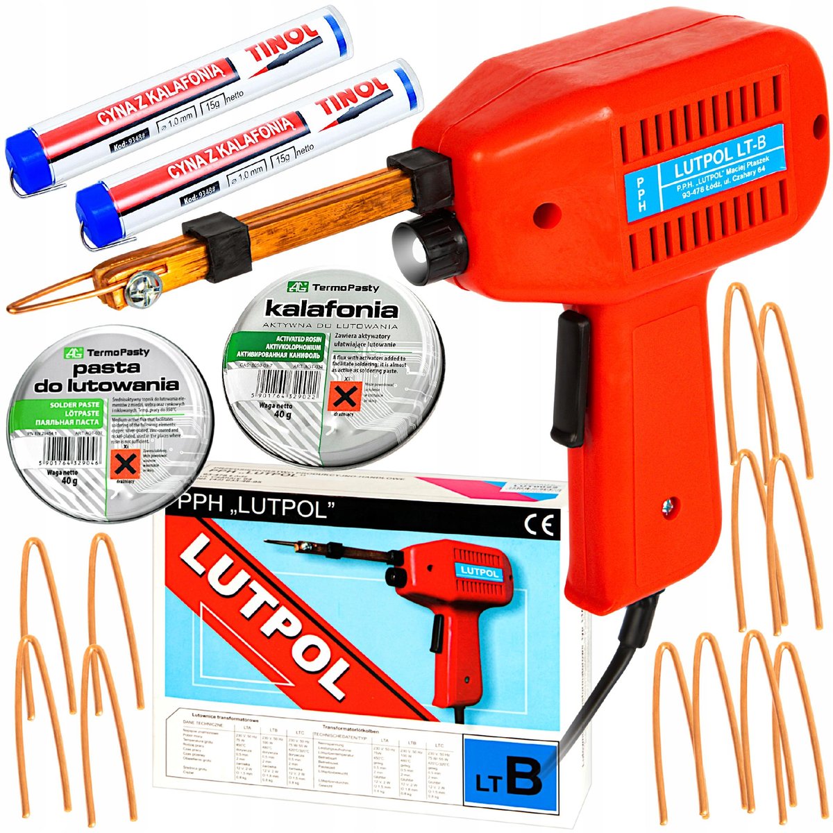 Lutownica Transformatorowa 100W Pistolet + Zestaw