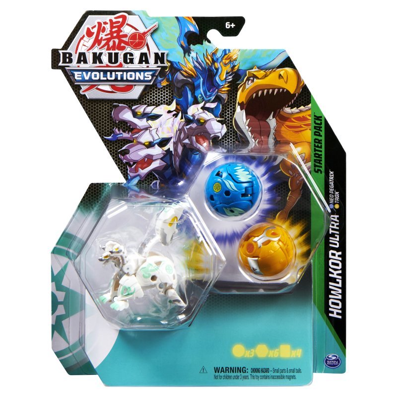 Bakugan Evolutions zestaw startowy Howlkor Ultra Neo Pegatrix i Trox