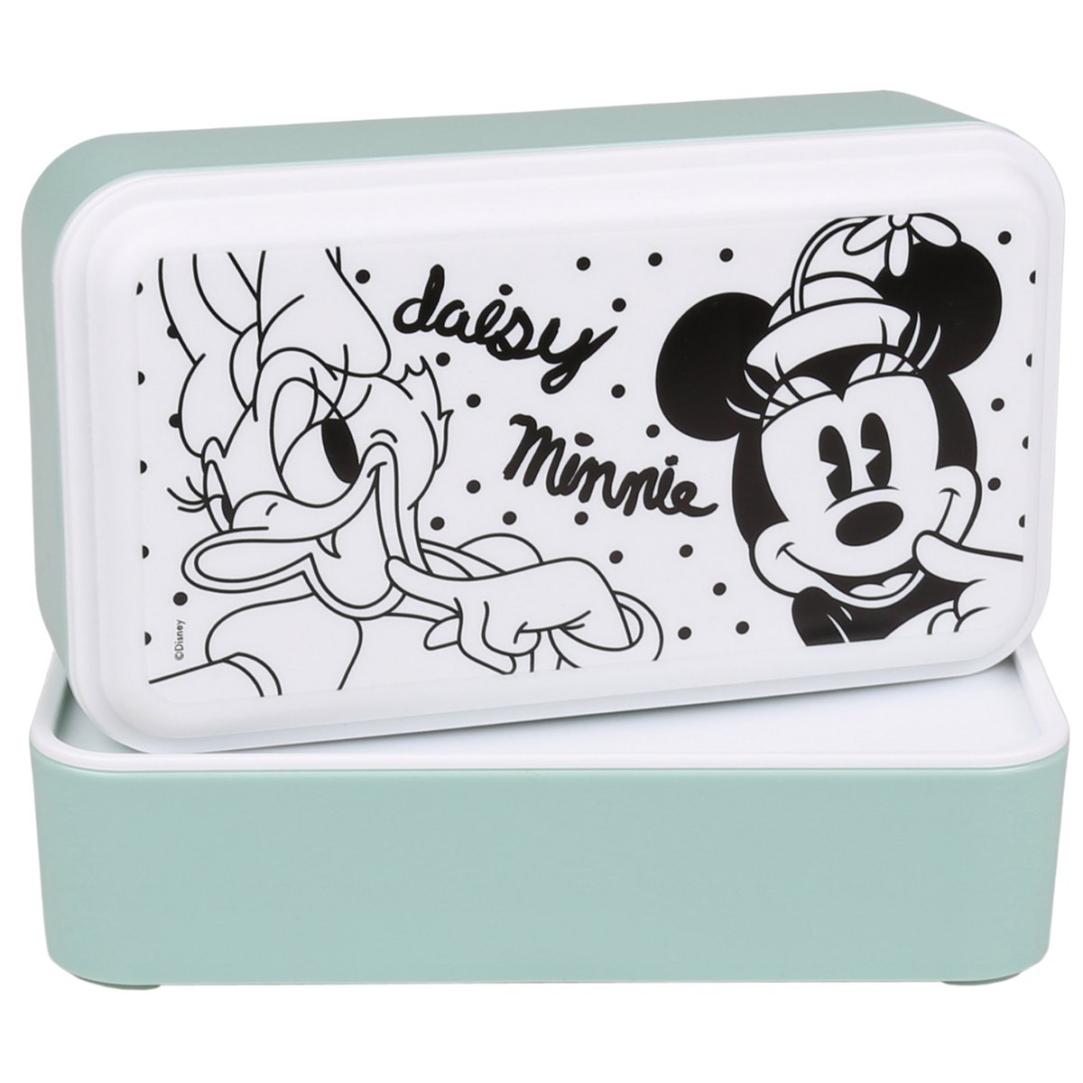 Myszka Minnie I Daisy Disney 2X Miętowy Pojemnik Na Jedzenie, Śniadaniówka 18,5X5X5 cm Uniwersalny