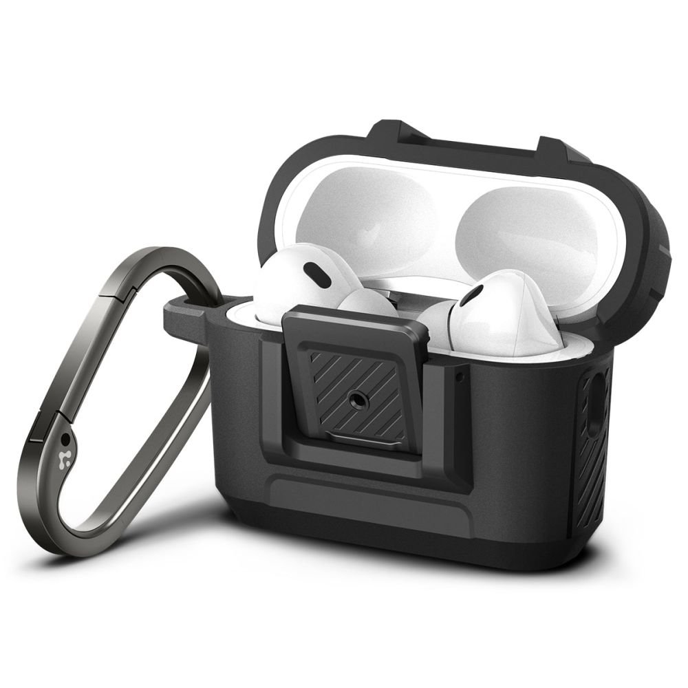 Etui Spigen Lock Fit Airpods Pro 1 / 2 Matte Black