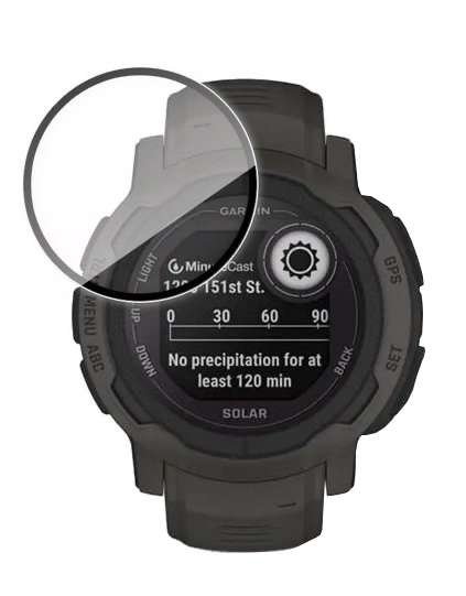 Szkło Hybrydowe Full Glue 5D Do Garmin Instinct 2 Czarny