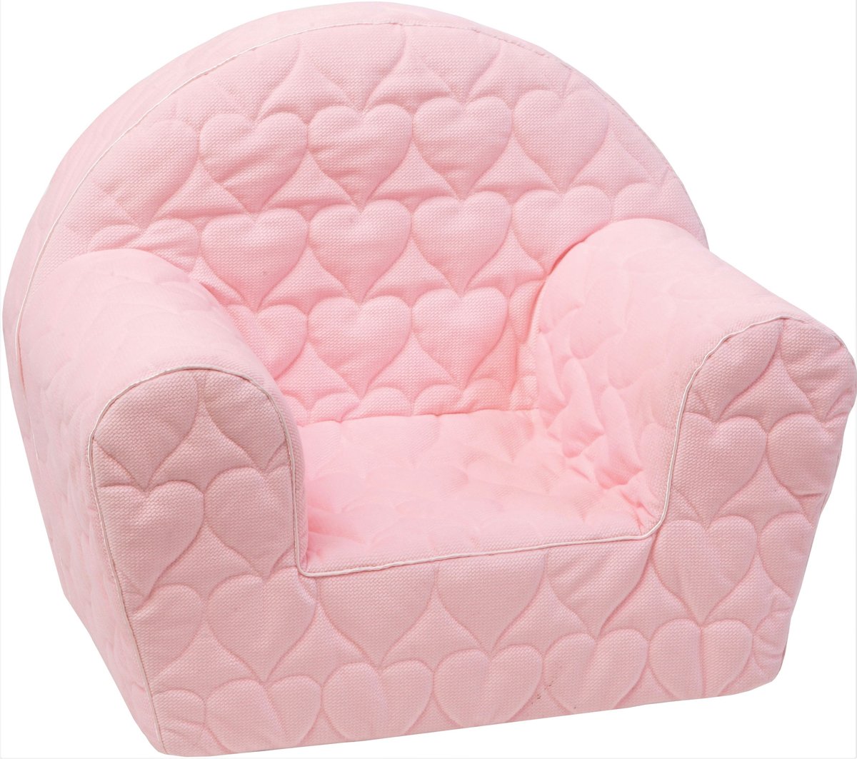 Delsit- Fotel Pikowany Różowy, Pufa Krzesełko Fotelik Z Pianki Dla Dziecka