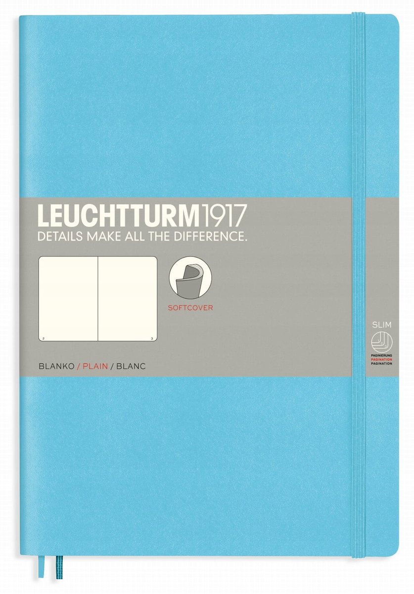Leuchtturm 1917 notes Softcover, niebieski (Ice Blue) 357658