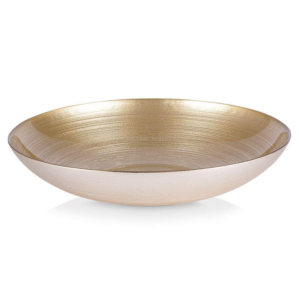 Vilde Miska Misa Do Sałatek Na Przystawki Owoce Złota Szklana / Patera 30 cm 2,2 L