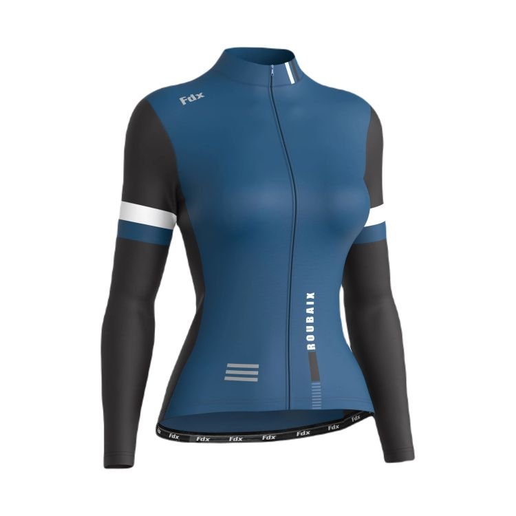 Damska Bluza Rowerowa Fdx Women'S Limited Roubaix Thermal Jersey | Blue - Rozmiar L