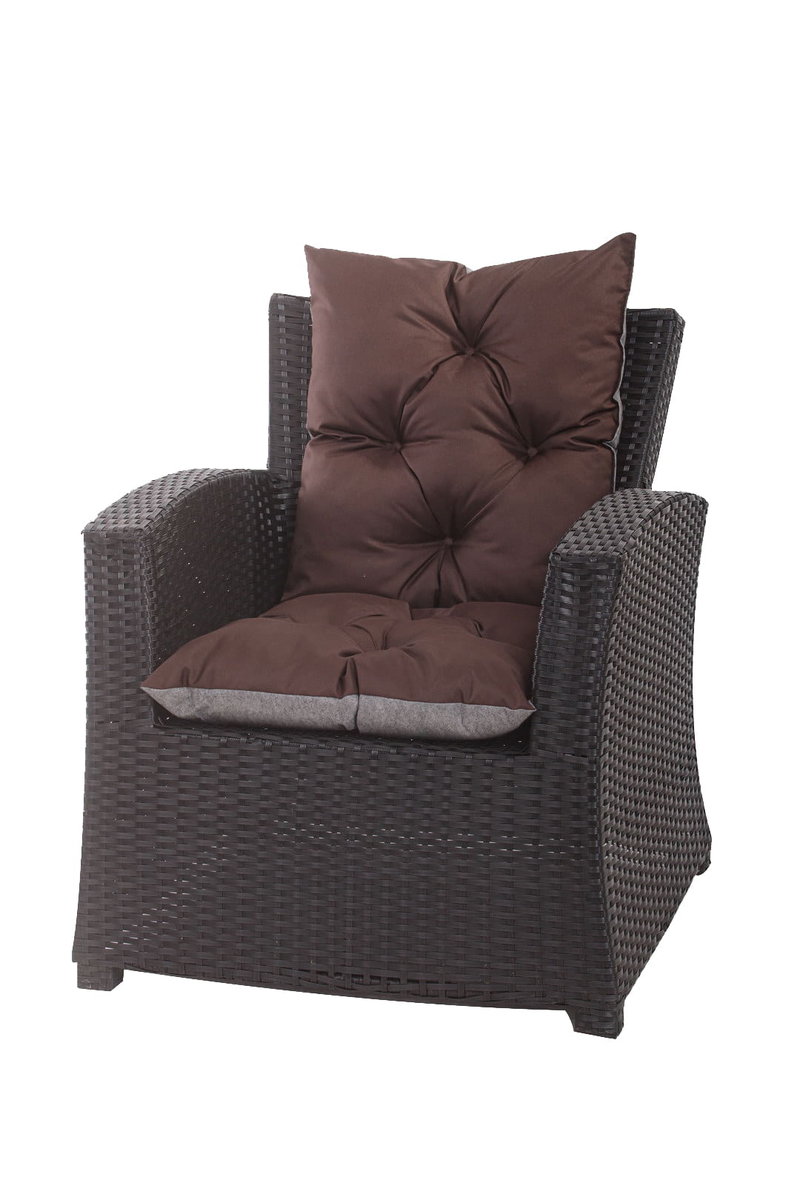 Komplet (4 Szt.) Poduszek Ogrodowych Na Krzesła/ Fotele Z Rattanu, Wilkiny I Innych Materiałów; 50X50X55cm. (4 Szt.); Grubość +/- 10cm. / Wodoodporn..