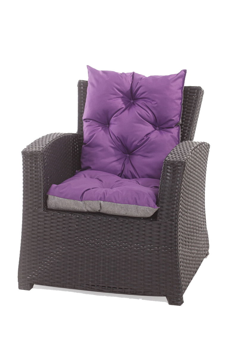 Komplet (4 Szt.) Poduszek Ogrodowych Na Krzesła/ Fotele Z Rattanu, Wilkiny I Innych Materiałów; 50X50X55cm. (4 Szt.); Grubość +/- 10cm. / Wodoodporn..