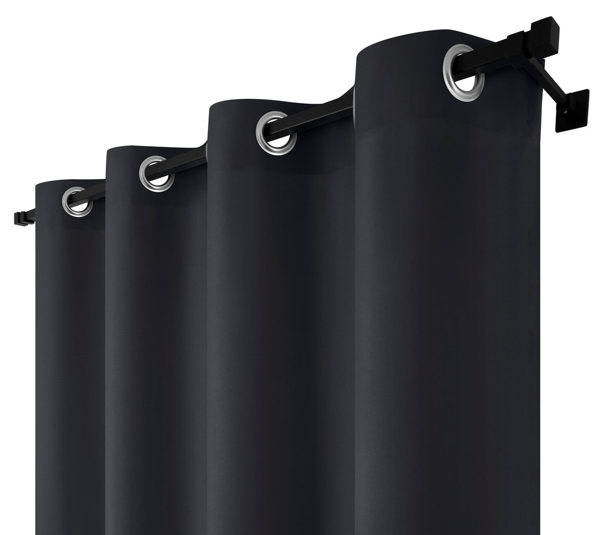 Zasłona Klasyczny Grafit Na Przelotkach 140X240cm