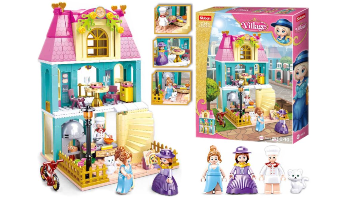 Sluban Klocki Dla Dziewczynek Pizzernia Cukiernia Friends