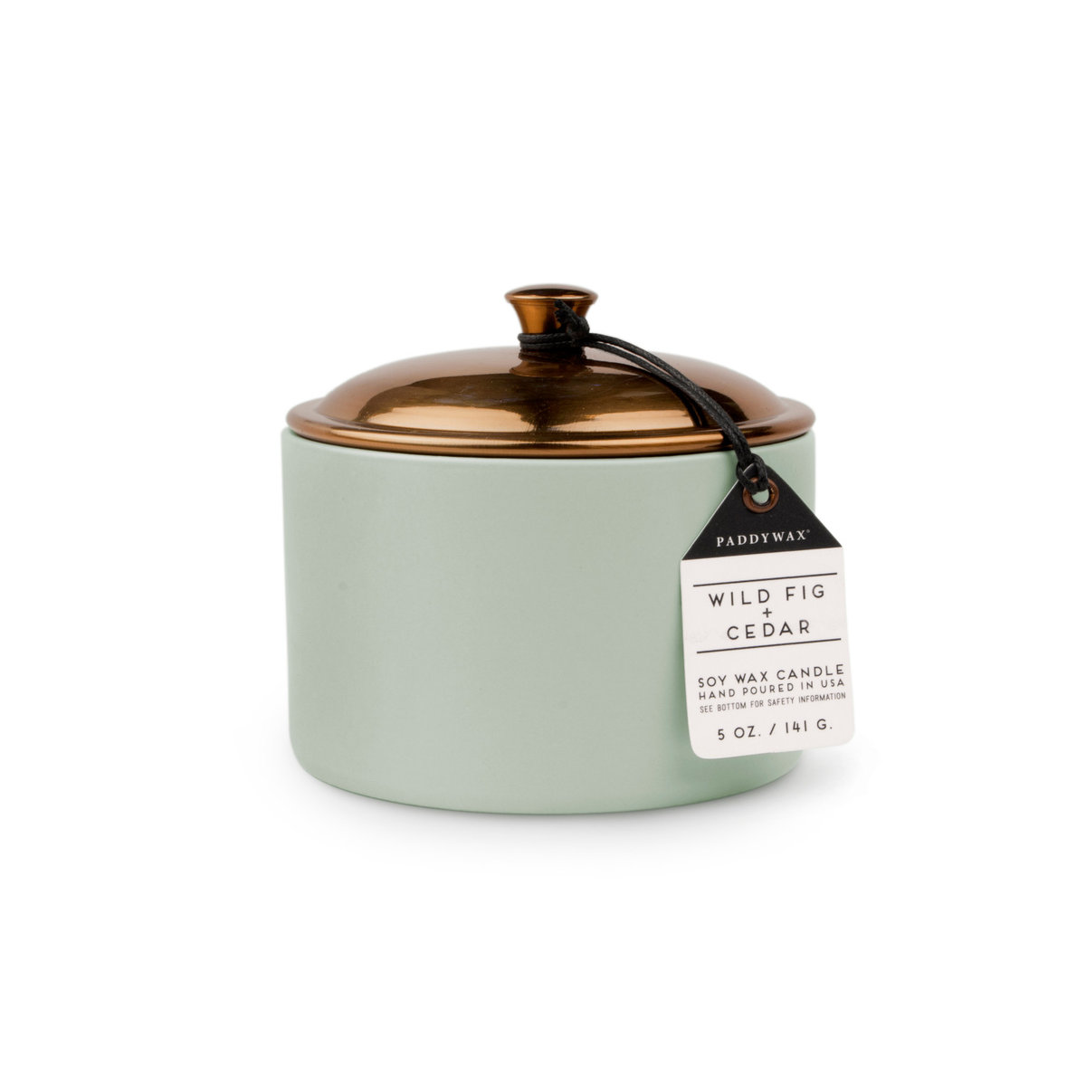 Świeca Ceramiczna 'Hygge' Szara - Dzika Figa + Cedr 141G | Paddywax