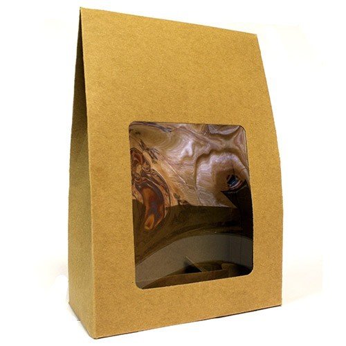 Pudełko Torebka Kraft Z Okienkiem Duże 24X16X8cm