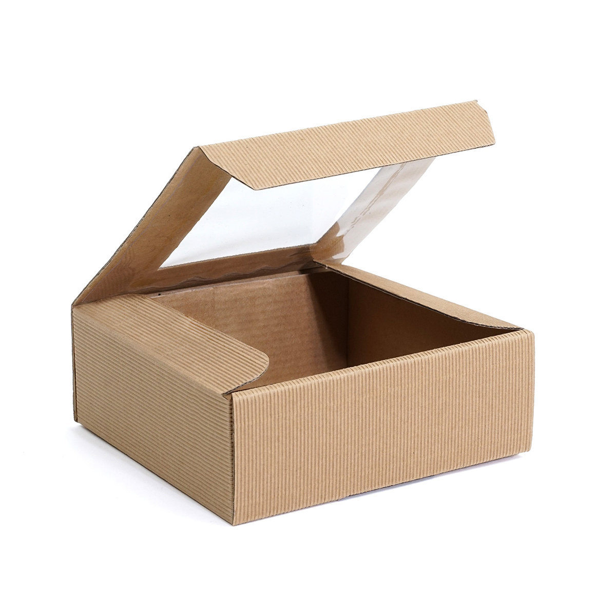 Pudełko Fasonowe Kraft Z Okienkiem W4-15X14X5,5cm