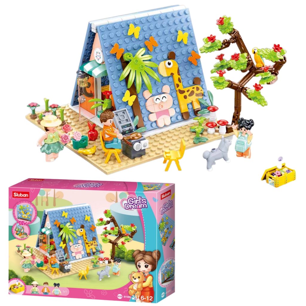 Klocki Sluban Namiot Domek Dom Zwierzęta Girls Dream Diy 341 El.