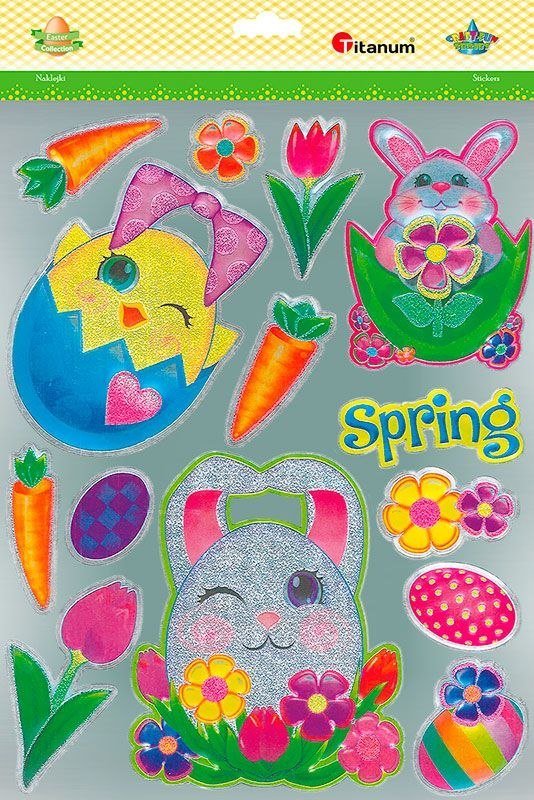 Naklejki foliowe metaliczne mix 14szt