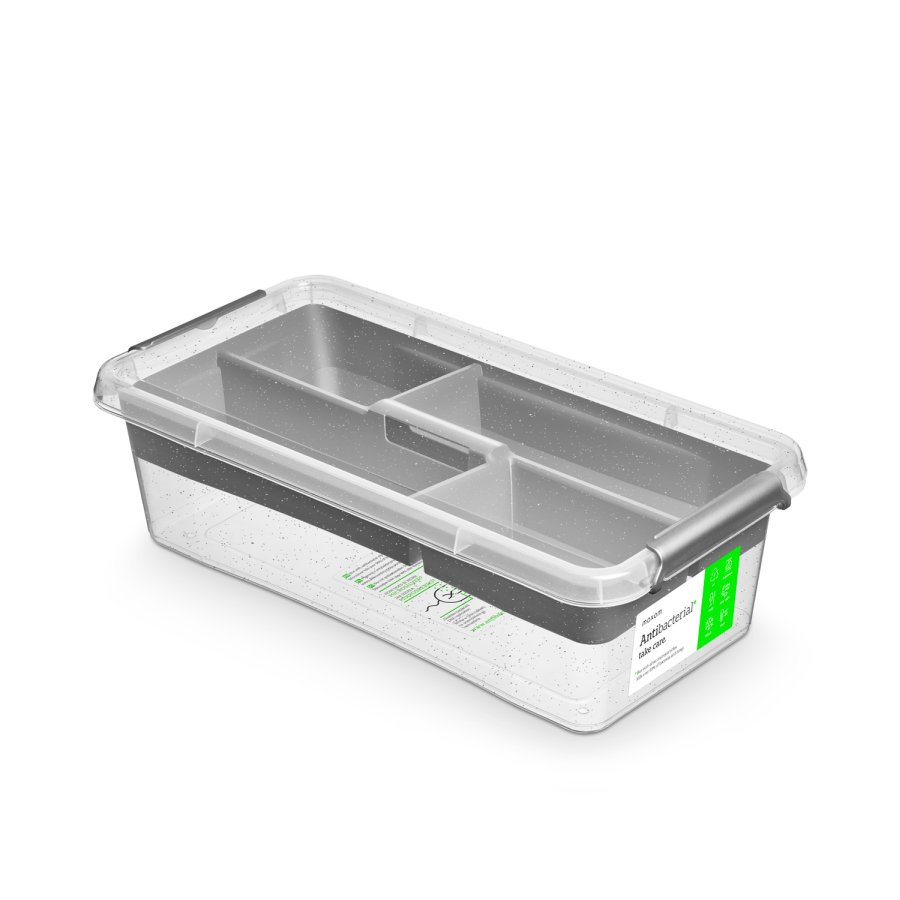 Pojemnik Na Żywność Antibacterial 6L + Organizer/Tacka 40X20cm