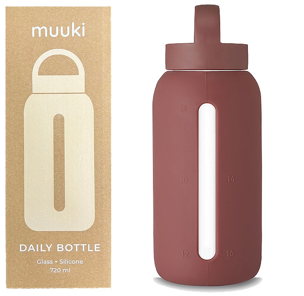 Фото - Спортивний шейкер Plum Muuki Butelka Motywacyjna Na Wodę, Szklana, 720Ml Chocolate 