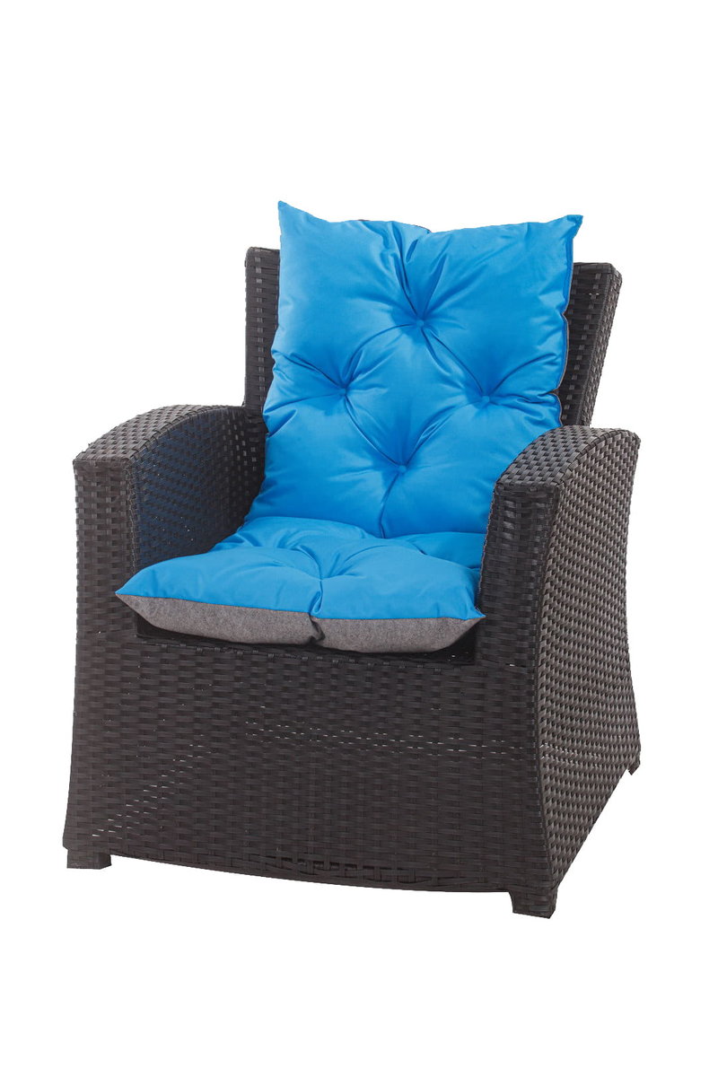 Komplet Poduszek Ogrodowych Na Krzesła/ Fotele Z Rattanu, Wilkiny I Innych Materiałów; 50X50X55cm. (2 Szt.); Grubość +/- 10cm. / Wodoodporne Pikowan..