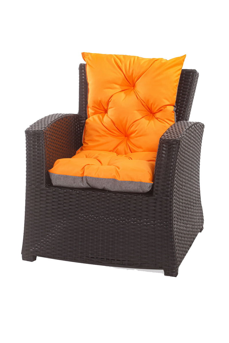 Komplet (4 Szt.) Poduszek Ogrodowych Na Krzesła/ Fotele Z Rattanu, Wilkiny I Innych Materiałów; 50X50X55cm. (4 Szt.); Grubość +/- 10cm. / Wodoodporn..