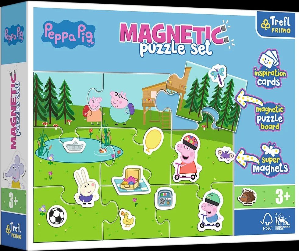 TREFL 93164 Puzzle magnetyczne - Zabawy Peppy