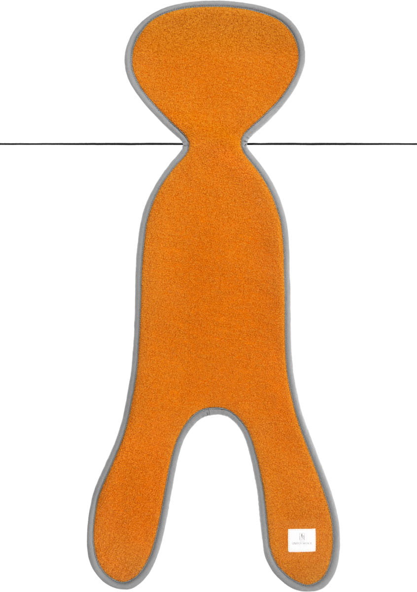 Simple Wool Little Merry - Termoaktywna Wkładka Z Wełny Merino  Do Fotelika Samochodowego ~0-13Kg | G0 Pomarańczowy