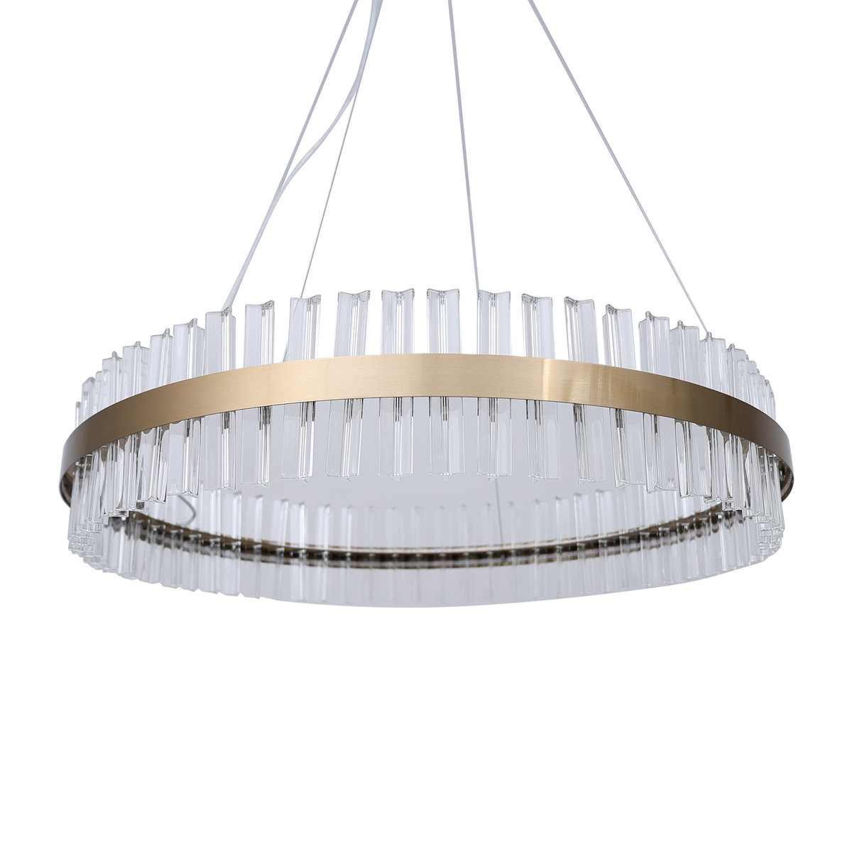 Monako Piękny Złoty Żyrandol Led Z Kryształami Ø80 cm 11520