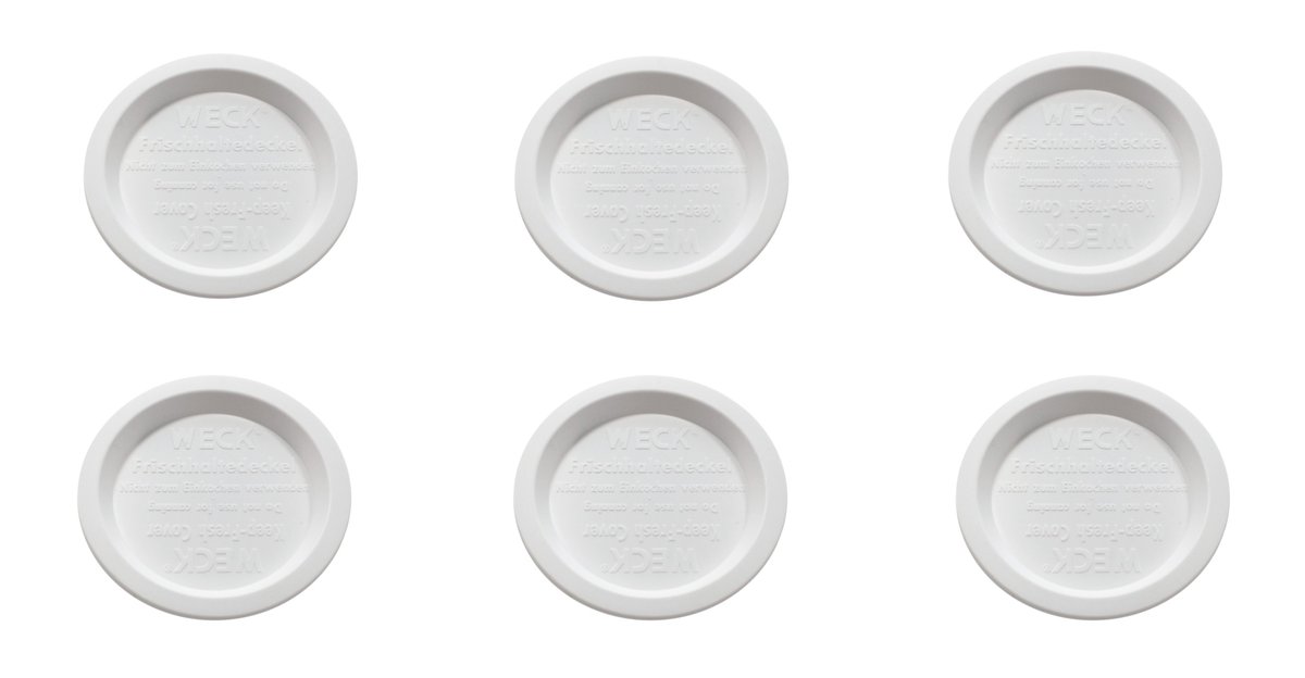 Zestaw Wieczek Do Słoików I Karafek Plastikowe Średnica 80 mm 5 Sztuk / Weck