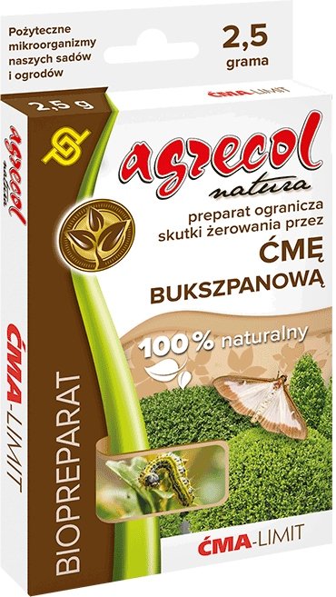 Agrecol Preparat ograniczający skutki żerowania ćmy bukszpanowej 2.5 g