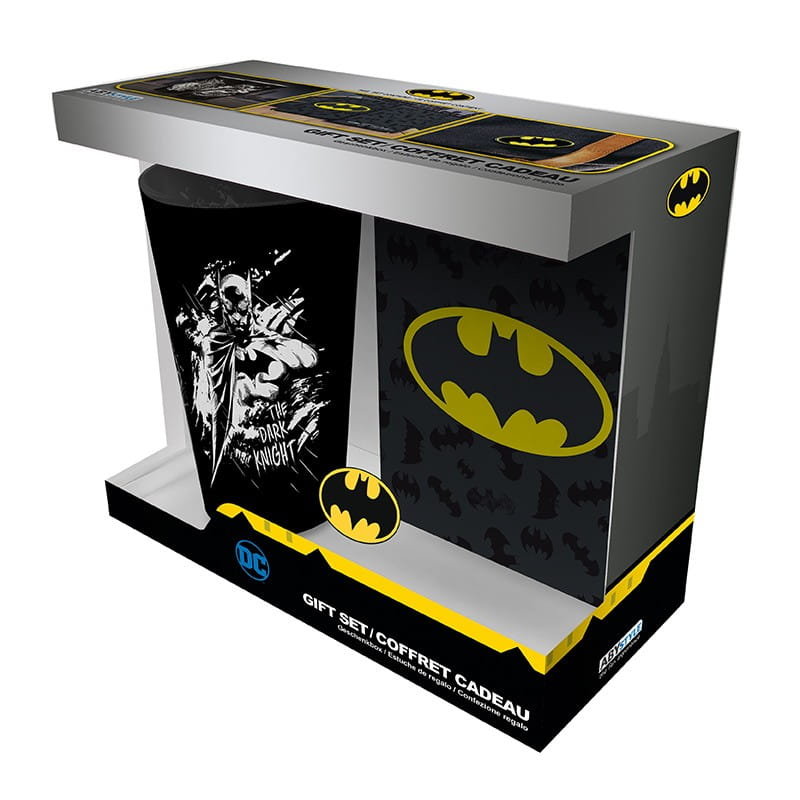 Zestaw Prezentowy Batman - Szklanka, Notes, Przypinka