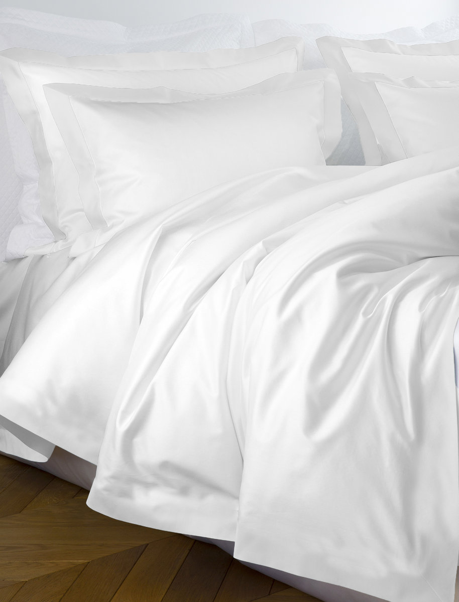 Pościel Satynowa Valencia Biała 200X200 Maro Home
