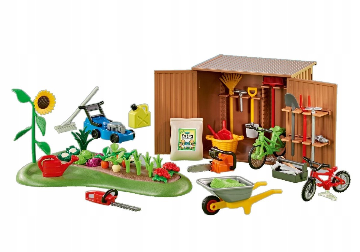 Playmobil 6558 Szopa + Ogród Z Narzędziami I Rower